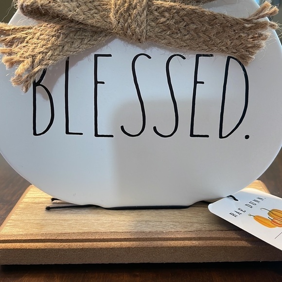NWT Rae Dunn Blessed Pumpkin Sign Decor - Picture 2 of 4